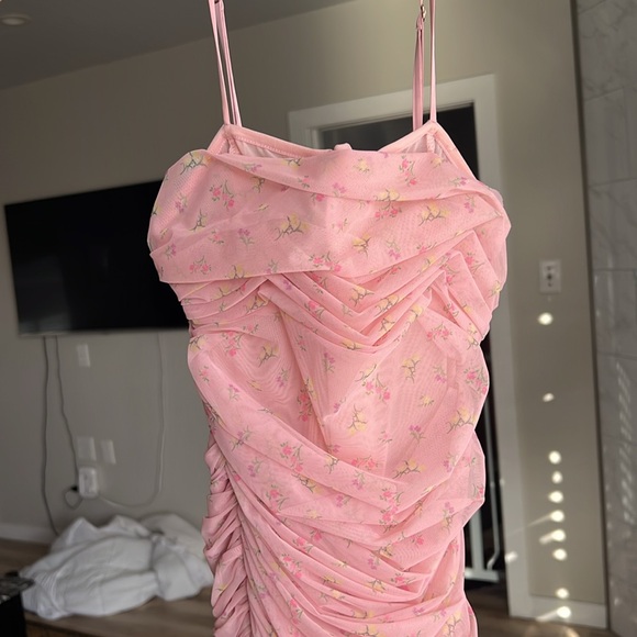 House of CB Ella Mini Dress in Pink Print - Picture 6 of 6